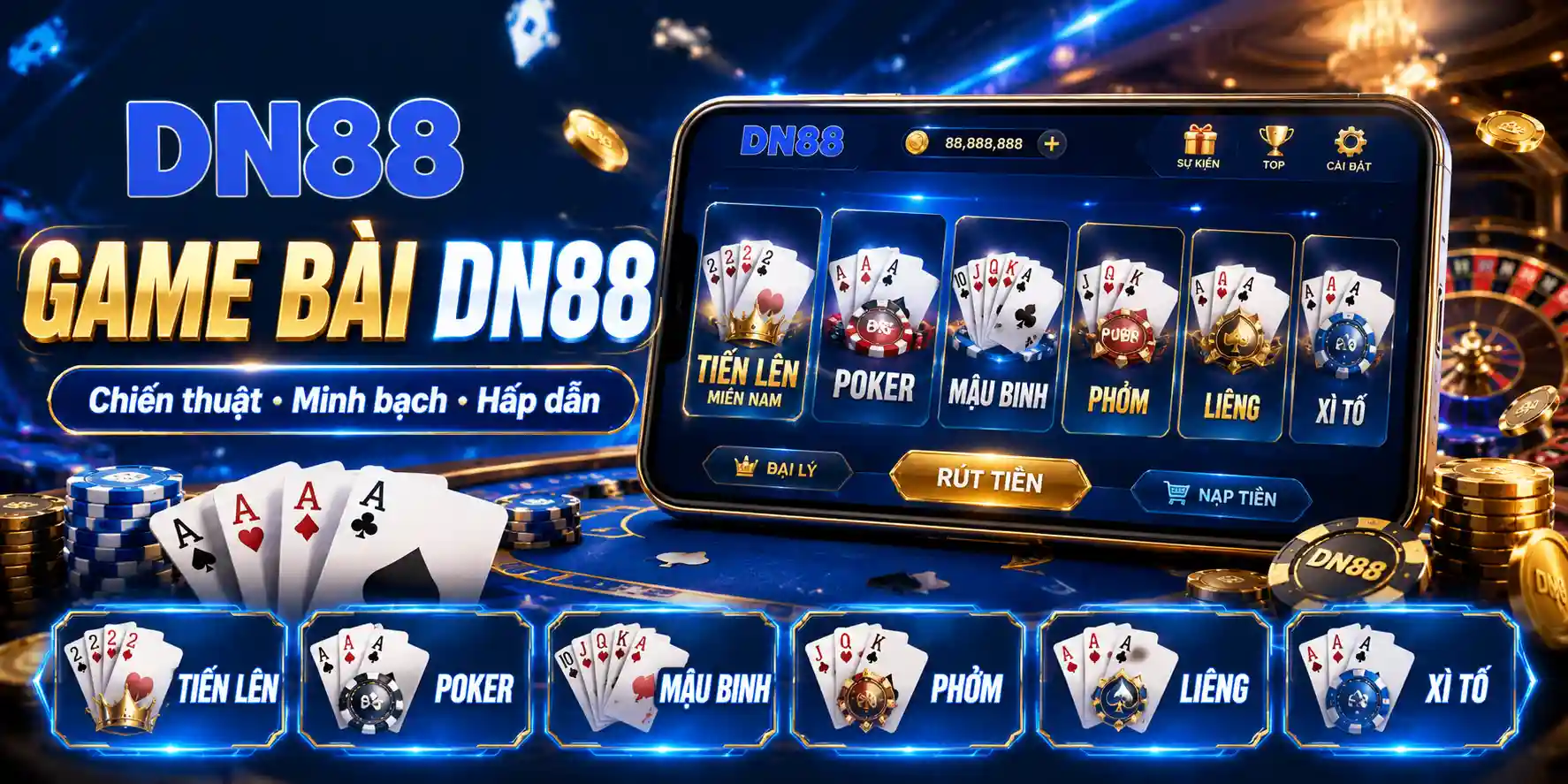 Game Bài DN88 - Đầy đủ các tựa game đấu trí kinh điển