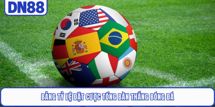 Bảng tỷ lệ đặt cược tổng bàn thắng bóng đá